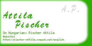 attila pischer business card